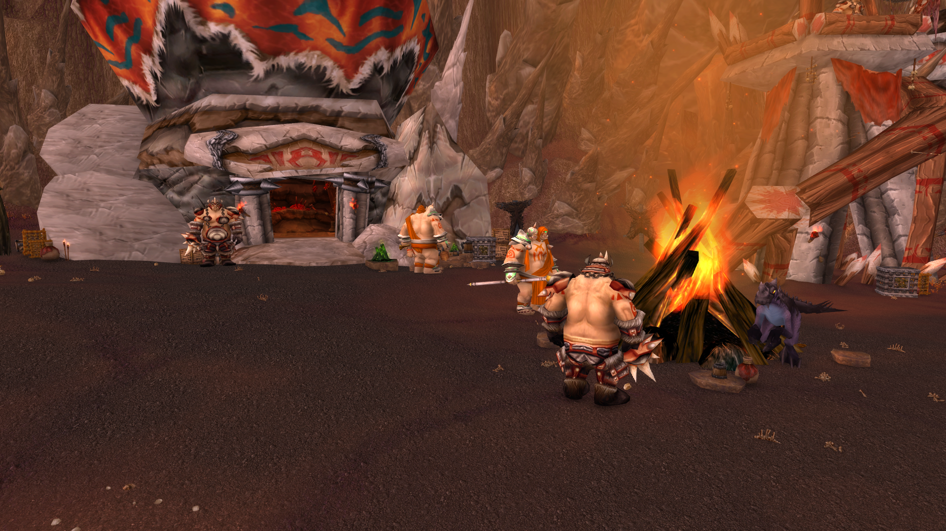 WoW Ogres are resting by the campfire
